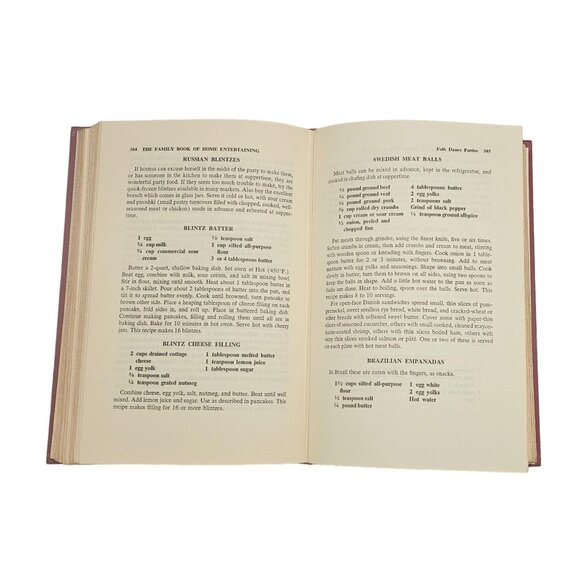 The Family Book Of Home Entertaining -Brobeck 1960's Cookbook-Vintage Hardcover - Picture 10 of 12